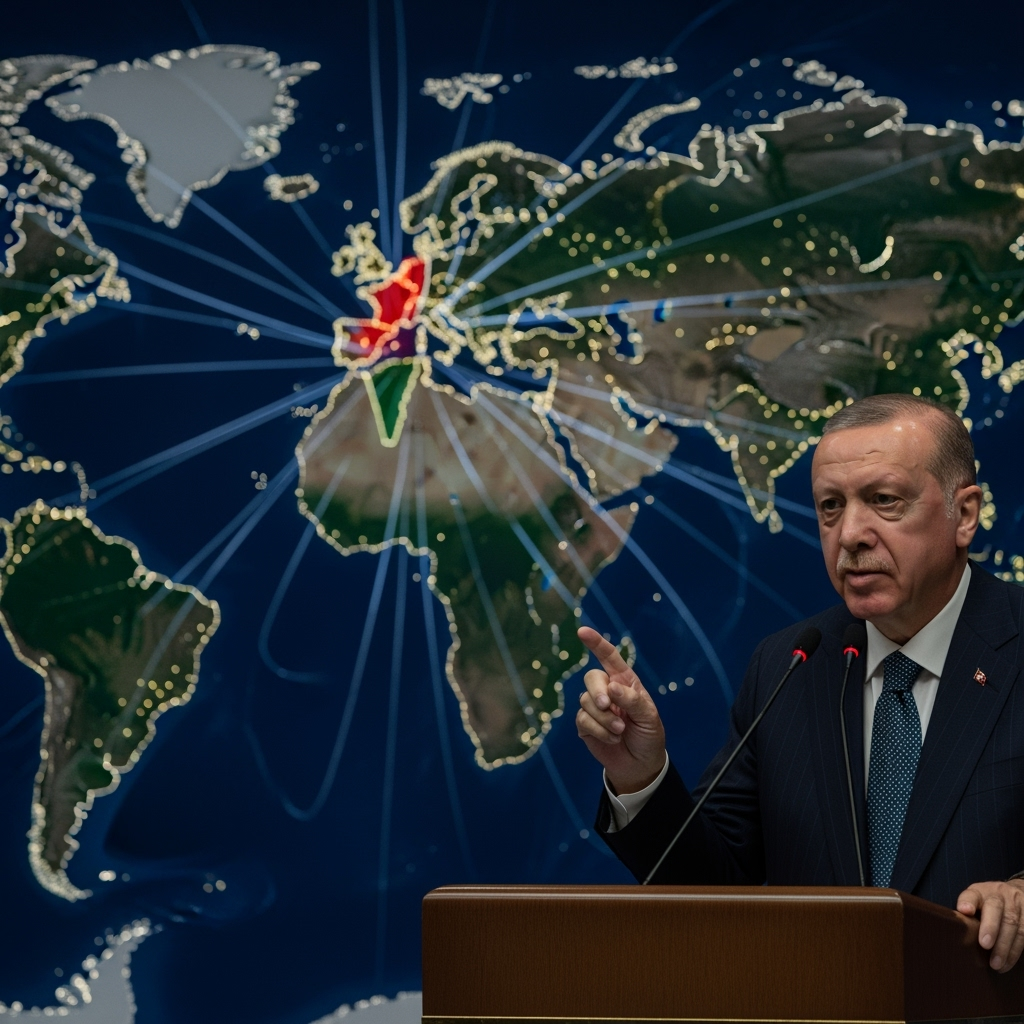 Illustration for: Erdogan: Palestine's Voice is Now Global