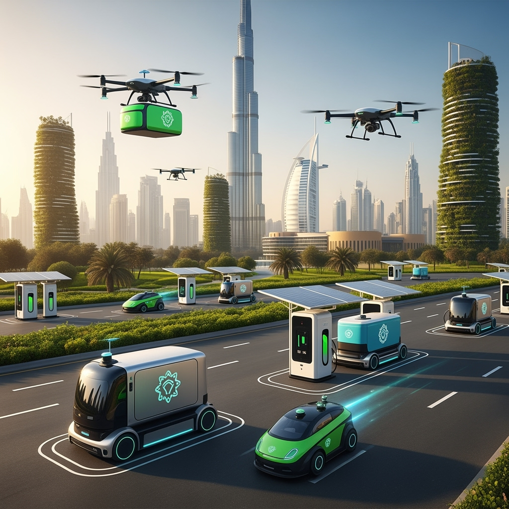 Illustration for: UAE Drives Innovation in Green Autonomous Logistics