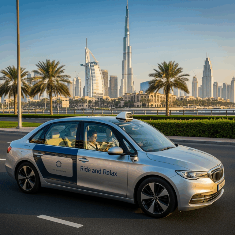 Illustration for: Self-Driving Taxis in Dubai: Ride and Relax