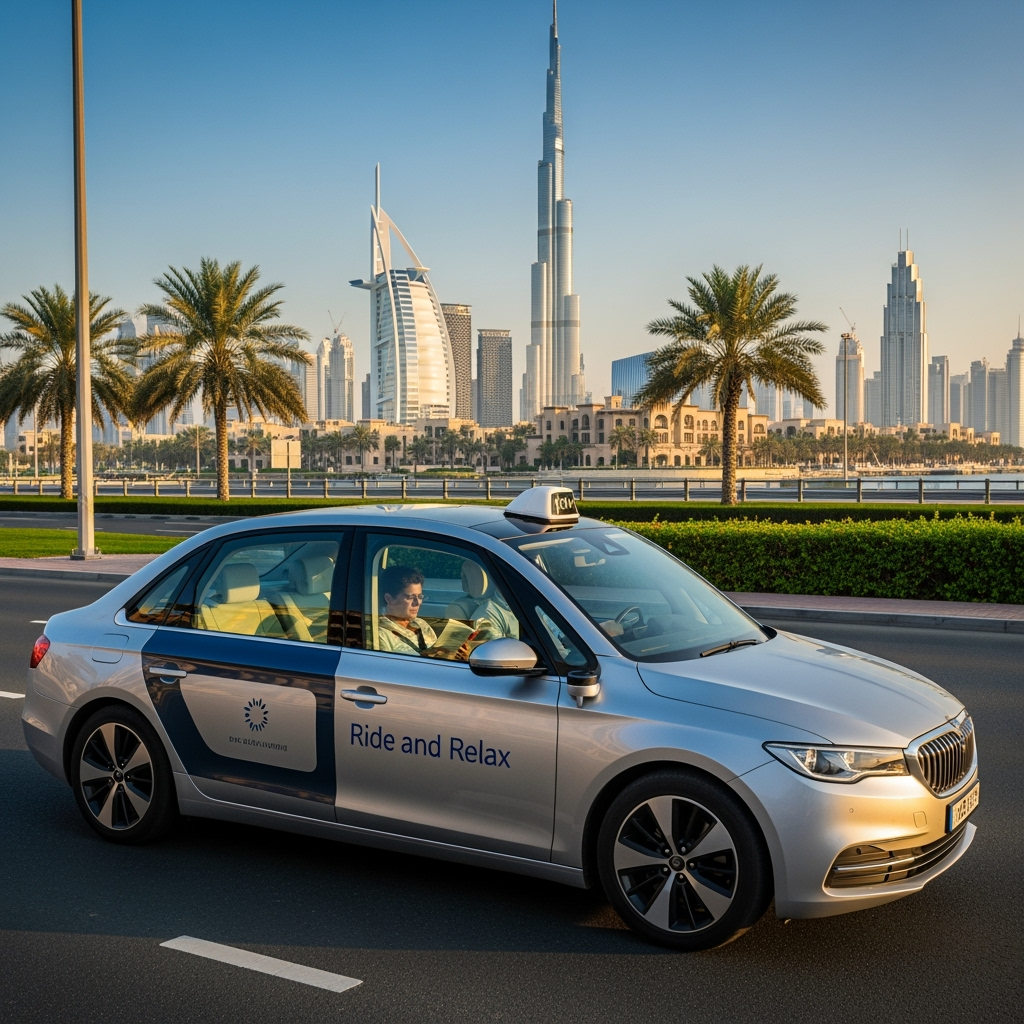 Illustration for: Self-Driving Taxis in Dubai: Ride and Relax