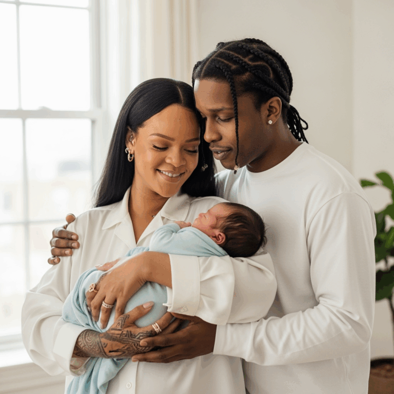 Illustration for: Rihanna Welcomes Baby Girl with A$AP Rocky