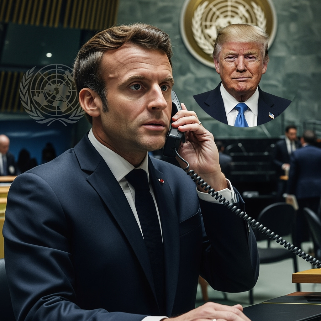 Illustration for: Macron Calls Trump Amid UN Assembly