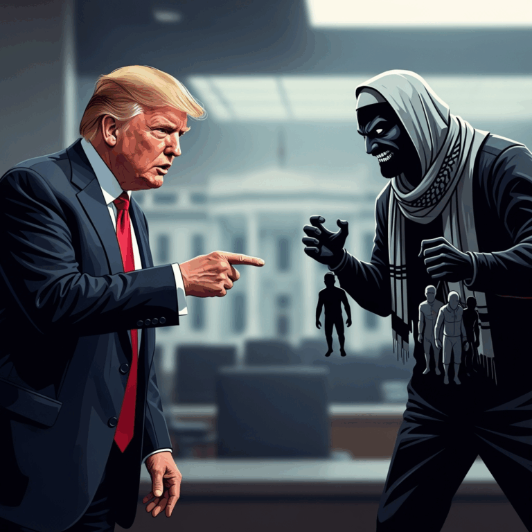 Illustration for: Trump Threatens Hamas Over Hostages