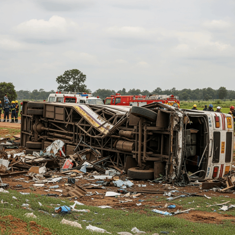Illustration for: Sri Lanka Bus Crash Claims 15 Lives