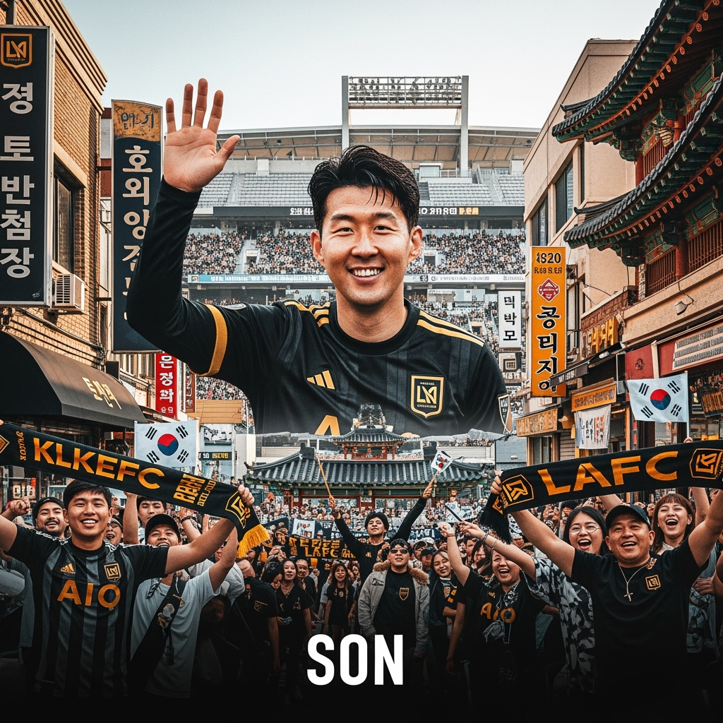 Illustration for: Son Heung-Min Joins LAFC, Igniting Koreatown Excitement
