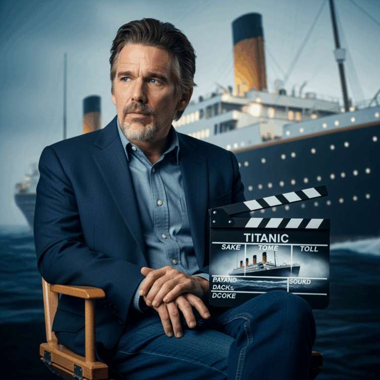 Illustration for: Ethan Hawke Reflects on Missing Titanic Role