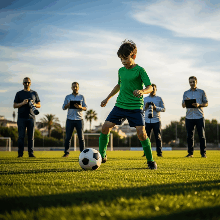 Illustration for: 8-Year-Old Football Talent Attracts Scouts in Balearics