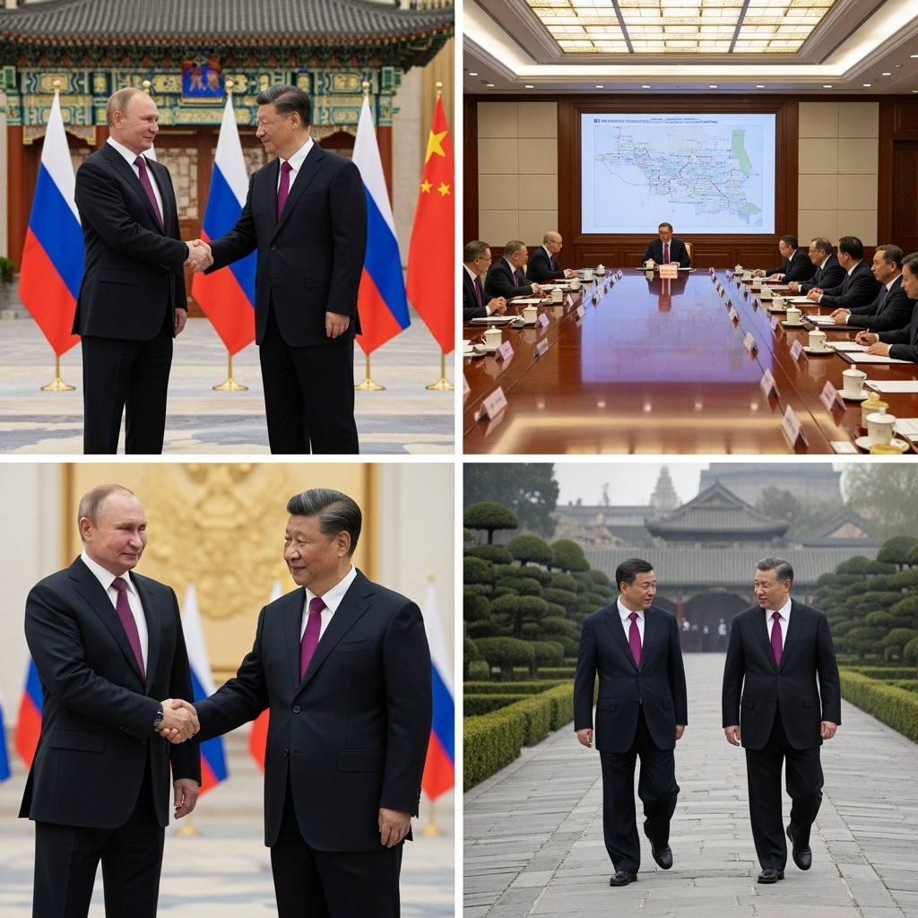 Illustration for: Putin's Visit to China: Key Events and Meetings