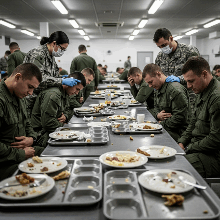 Illustration for: Food Poisoning Crisis in Military Bases