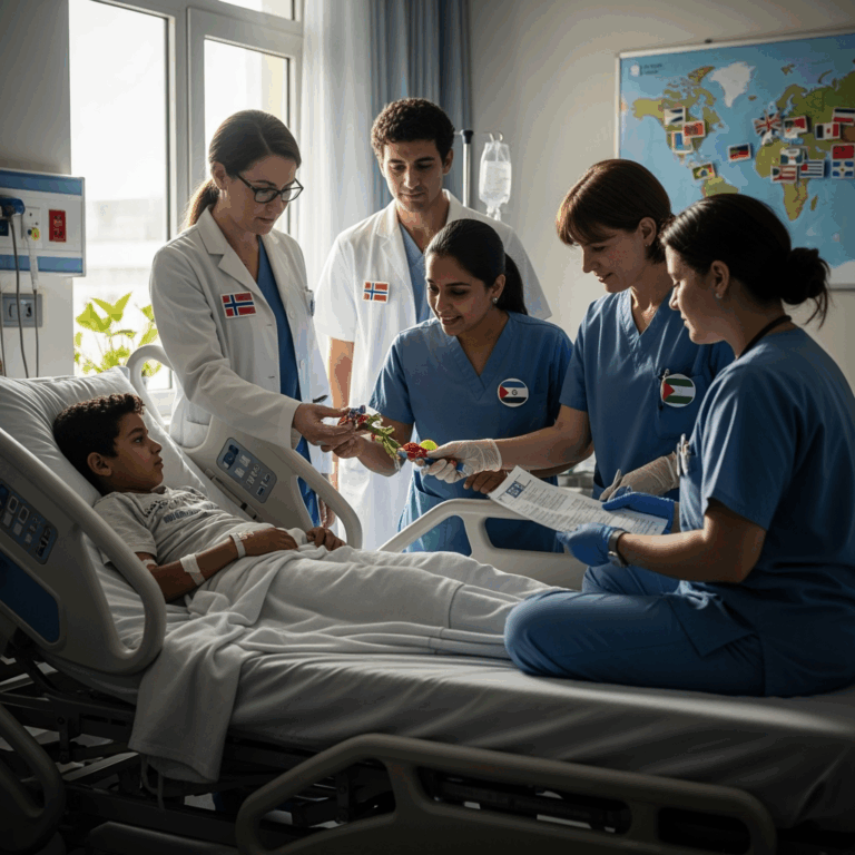 Illustration for: Countries Support Gaza Patient Treatment in West Bank