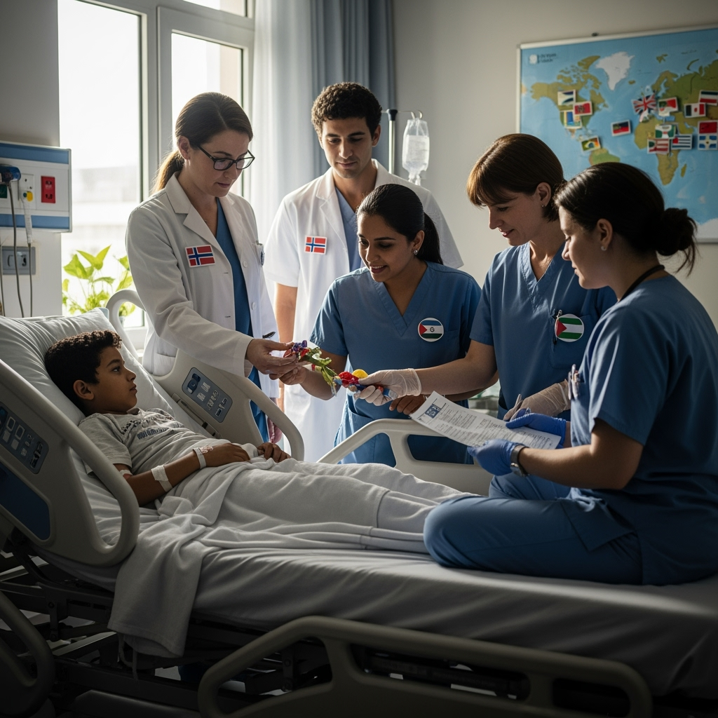 Illustration for: Countries Support Gaza Patient Treatment in West Bank