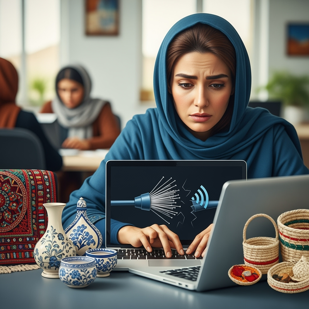 Illustration for: Afghan Fiber-Optic Ban Hits Women-Led Businesses