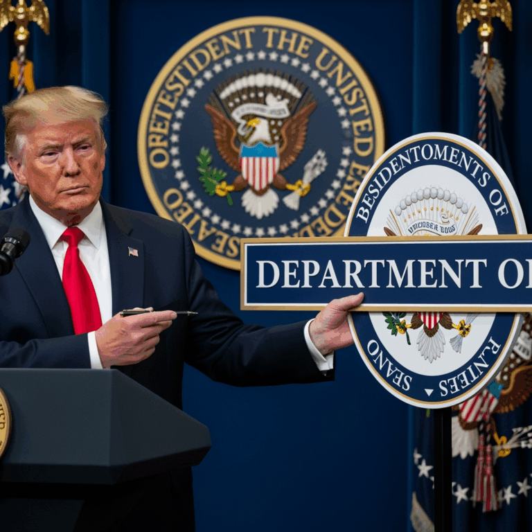 Illustration for: Trump Renames Defense Dept to 'Department of War'