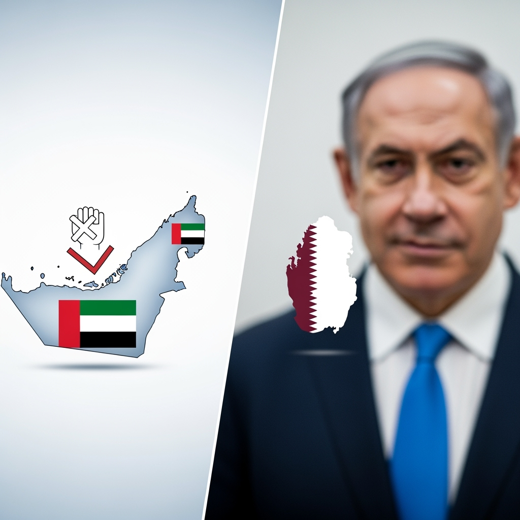 Illustration for: UAE Denounces Netanyahu's Statements Against Qatar