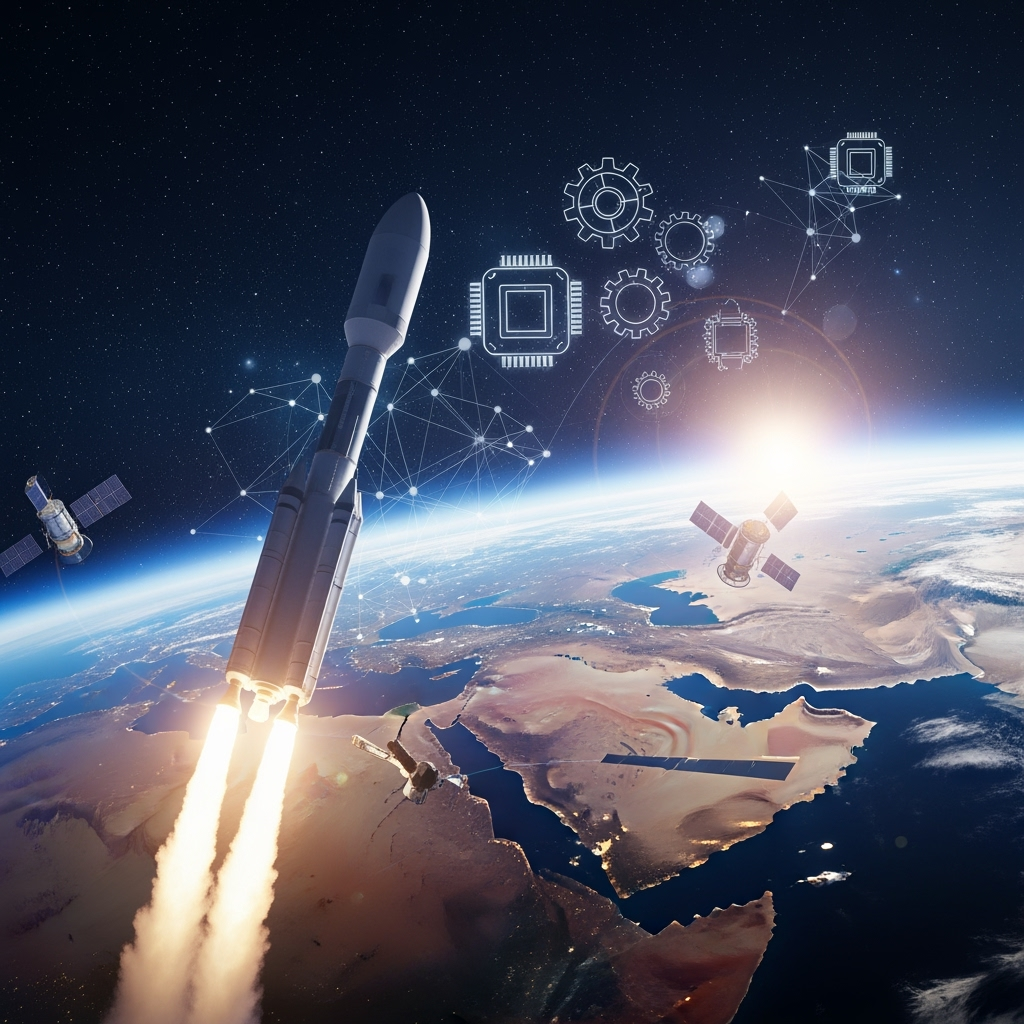 Illustration for: UAE's Space Sector: Innovation and Global Growth