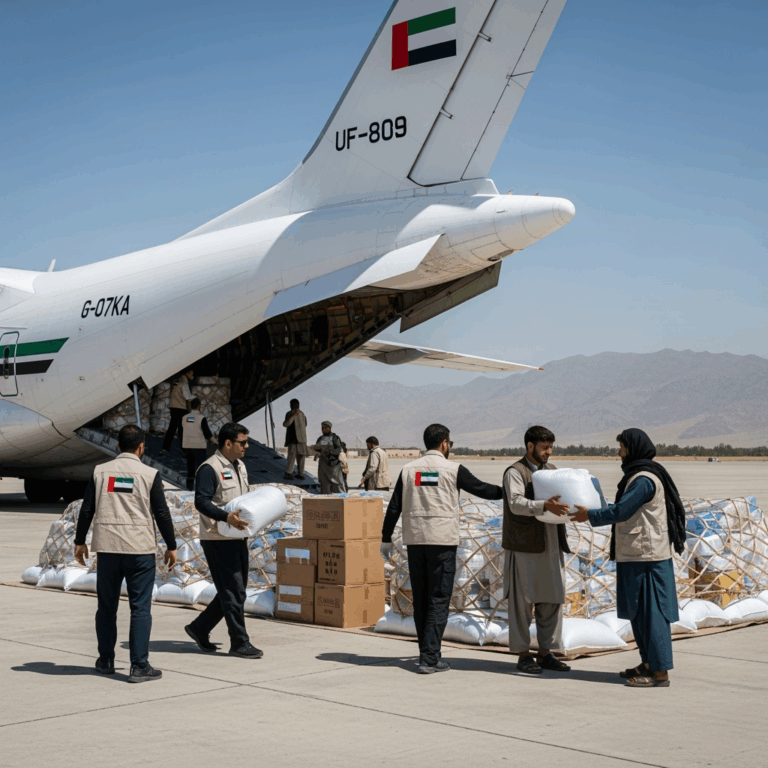 Illustration for: UAE Sends Aid to Afghanistan After Earthquake