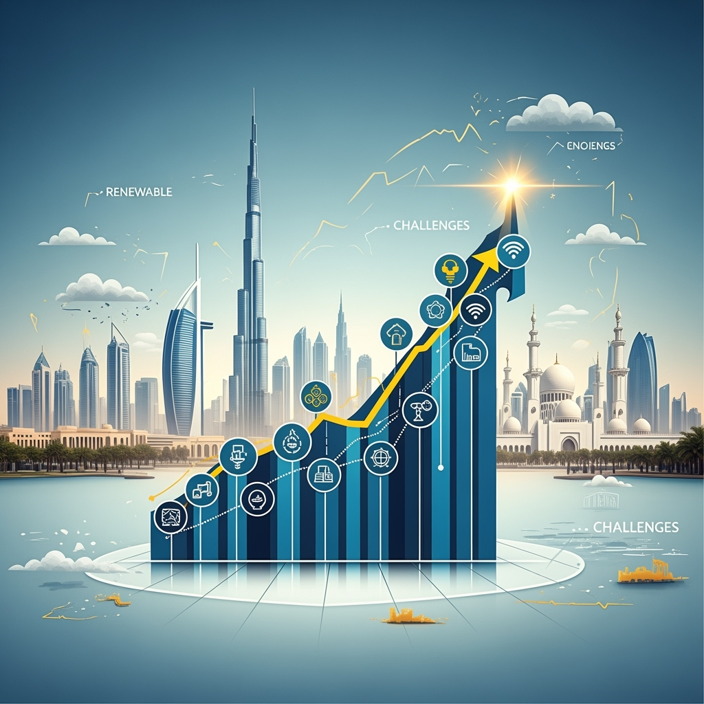 Illustration for: UAE's Non-Oil Sector Shows Resilience Amid Challenges