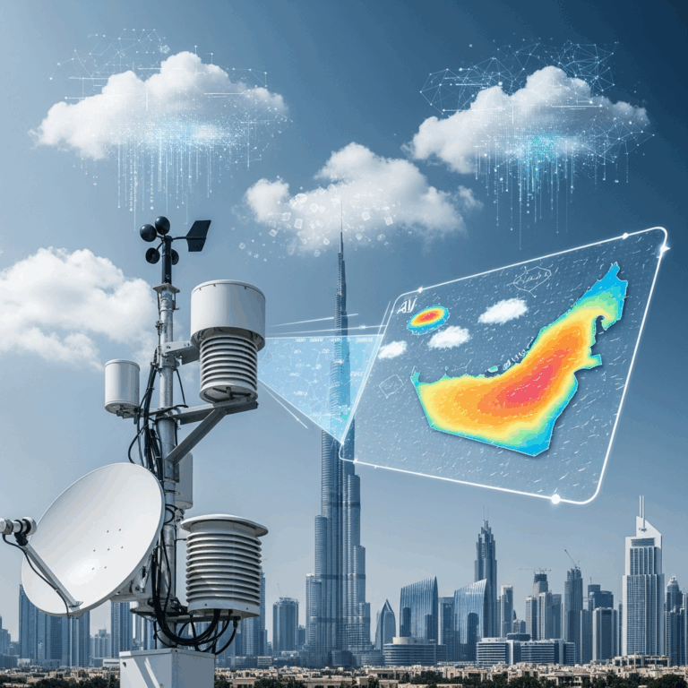 Illustration for: AI's Role in Weather Forecasting in the UAE