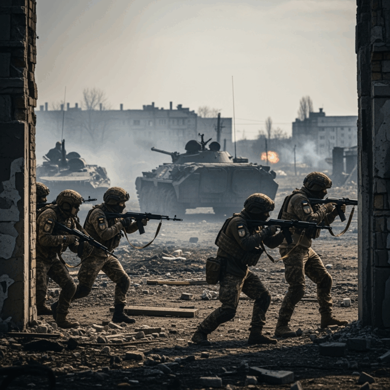 Illustration for: Russian Forces Engage Ukrainian Units Near Kharkiv