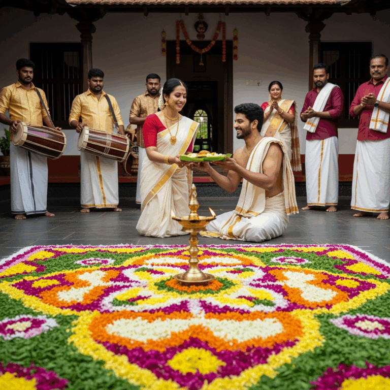 Illustration for: Celebrate Onam: Tradition, Food & Festivities