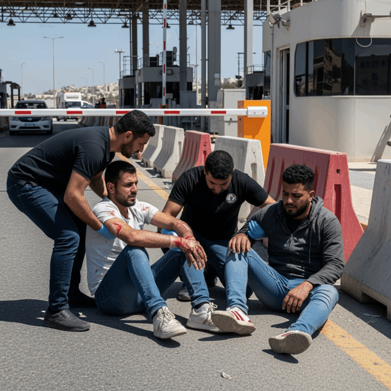 Illustration for: Shooting at Allenby Crossing Injures Two