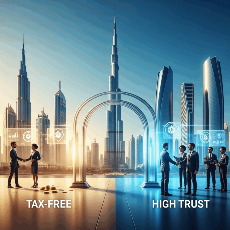 Illustration for: UAE's New Era: From Tax-Free to High-Trust