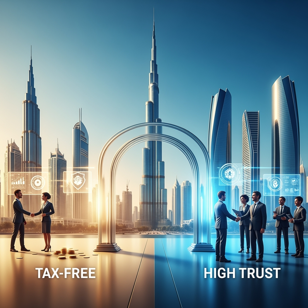 Illustration for: UAE's New Era: From Tax-Free to High-Trust