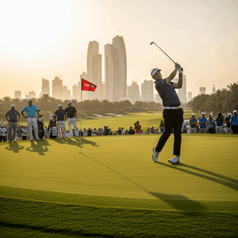 Illustration for: Abu Dhabi HSBC Championship: Star-Studded Golf Event
