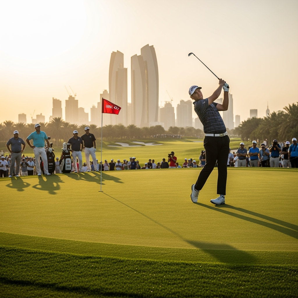 Illustration for: Abu Dhabi HSBC Championship: Star-Studded Golf Event