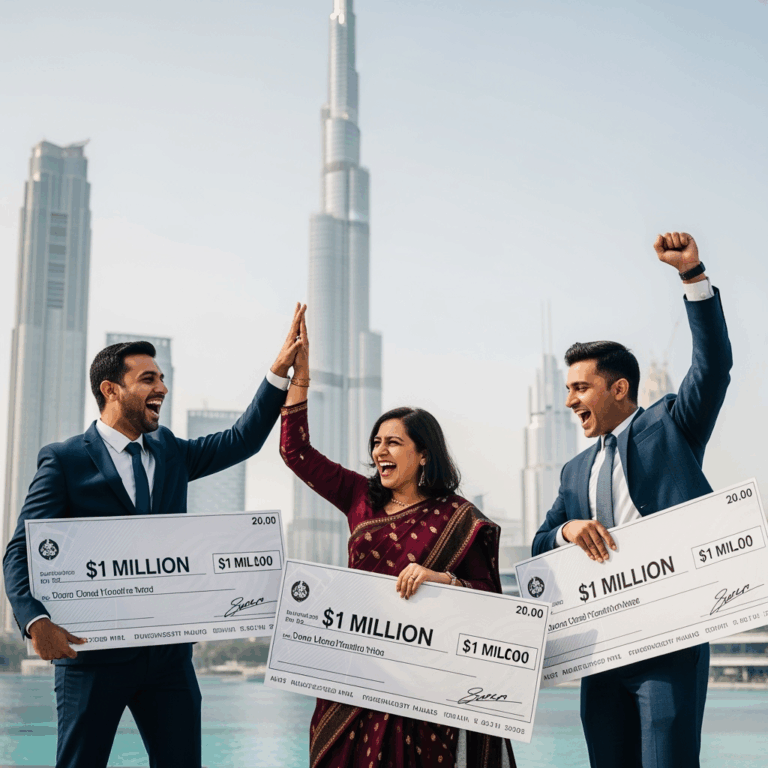 Illustration for: Dubai Draw: Indian Expats Win $1 Million Each