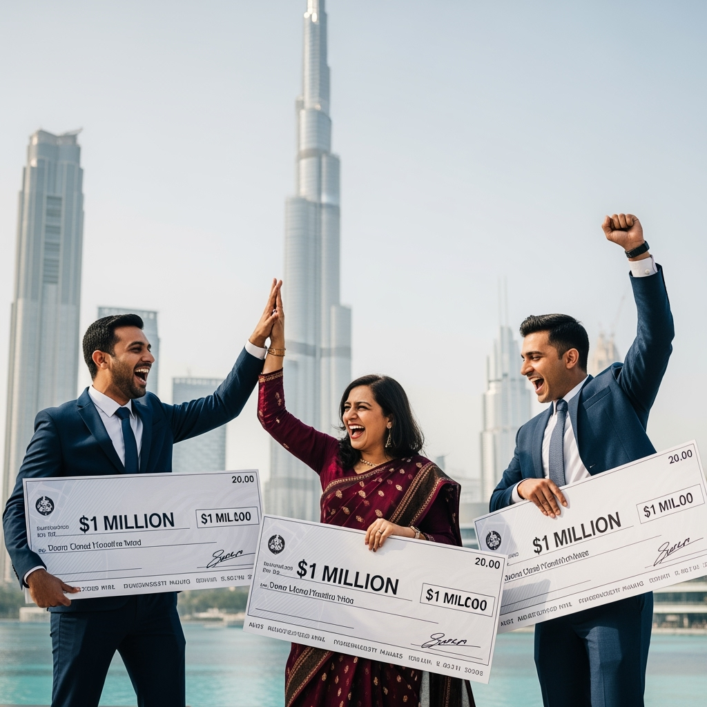 Illustration for: Dubai Draw: Indian Expats Win $1 Million Each