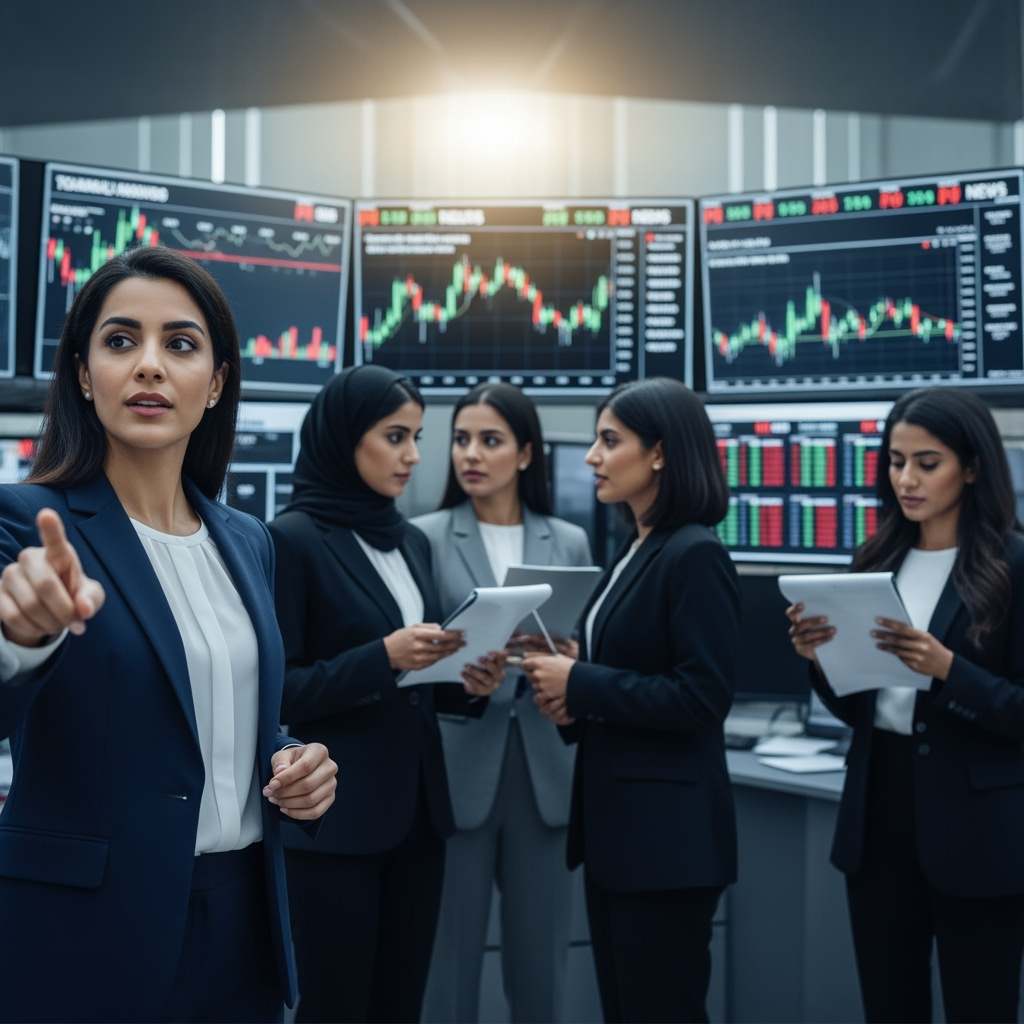 Illustration for: UAE Women Lead in Financial Markets