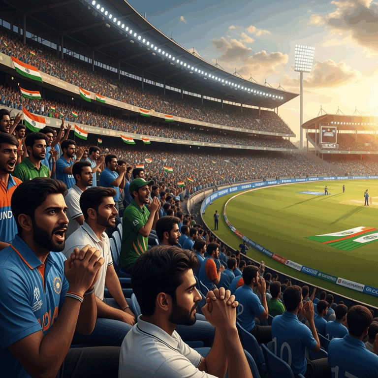 Illustration for: Anticipation Builds for India-Pakistan Asia Cup Clash