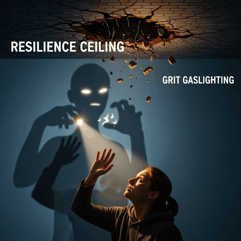 Illustration for: Understanding Resilience Ceiling and Grit Gaslighting
