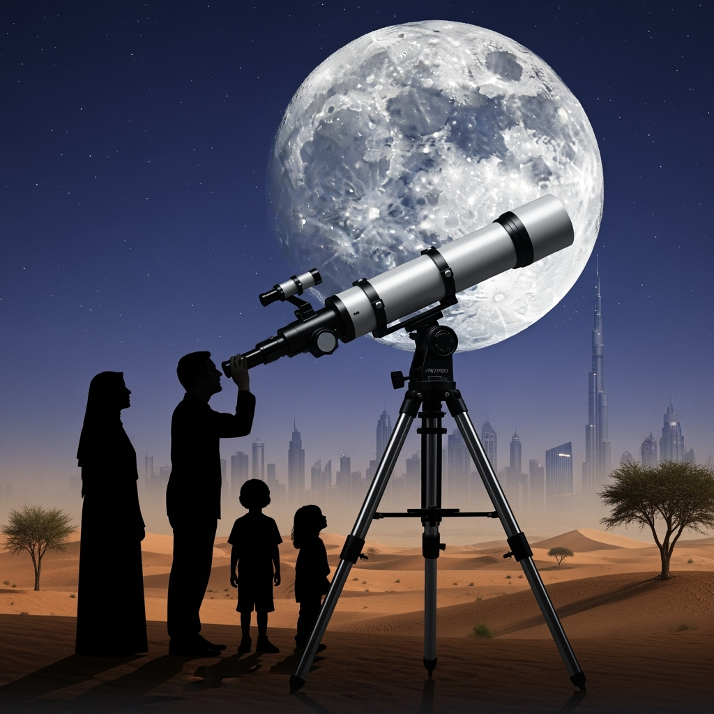 Illustration for: Guide to Viewing the Blood Moon in UAE
