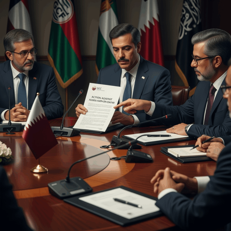 Illustration for: GCC Urges Action Against Aggression on Qatar
