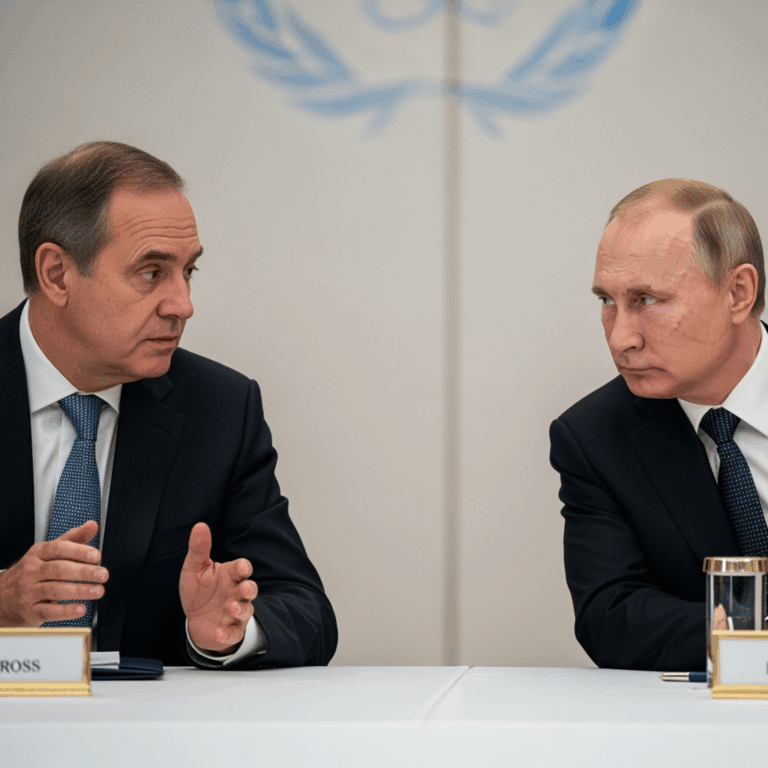 Illustration for: Grossi's Dialogue with Putin on Nuclear Concerns