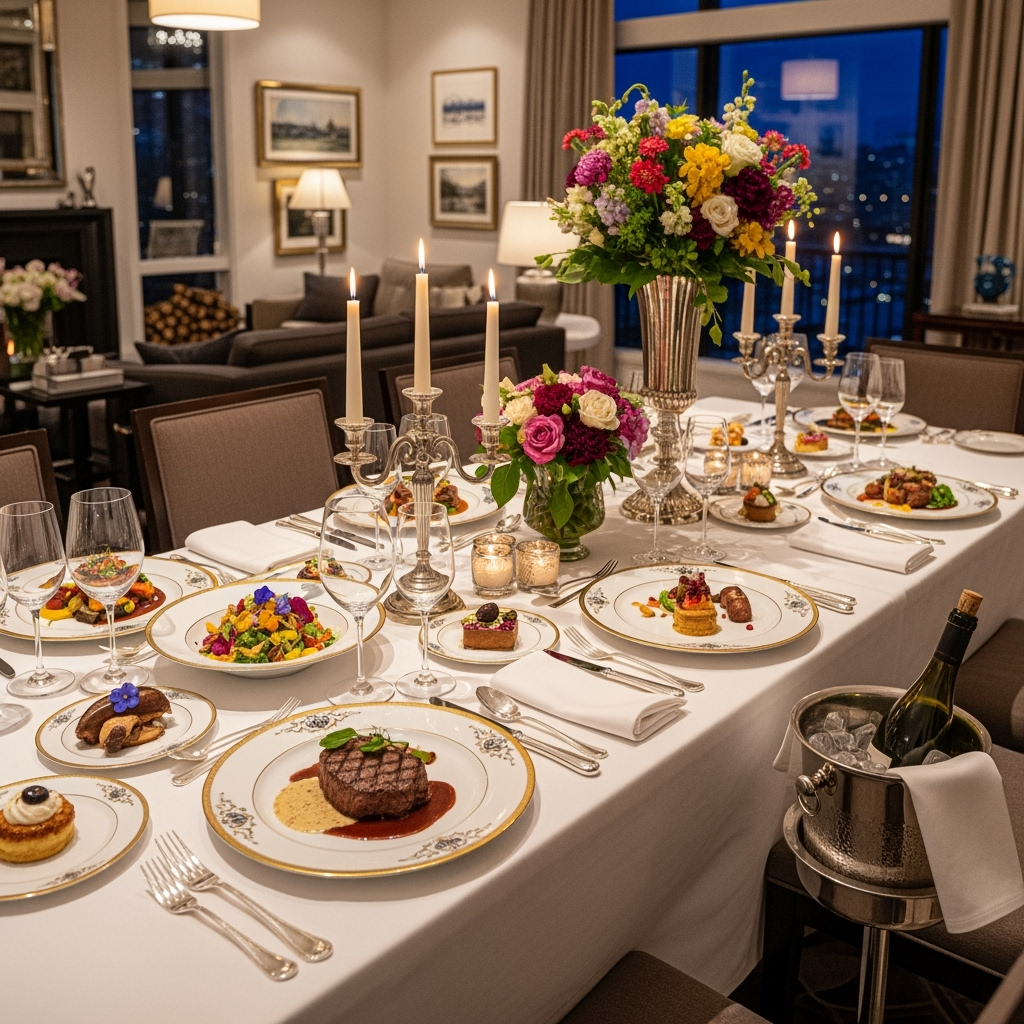 Illustration for: Luxury Dining at Home: The New Stage for Extravagance