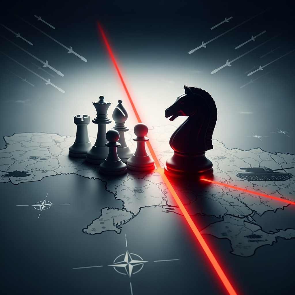 Illustration for: Russia and NATO Forces in Ukraine: Tensions Rise