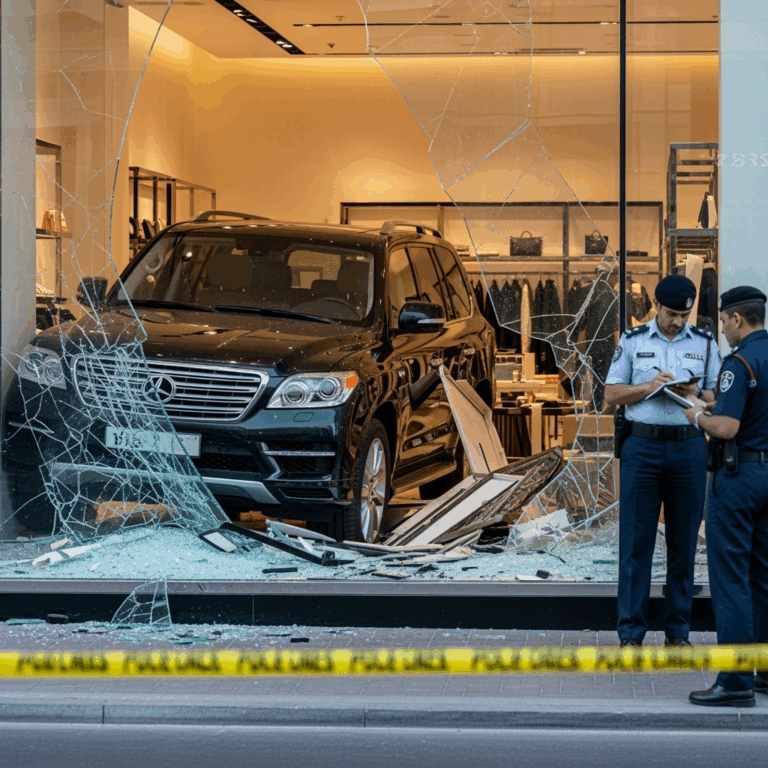 Illustration for: SUV Crashes into Jumeirah Store: Driver Error Confirmed