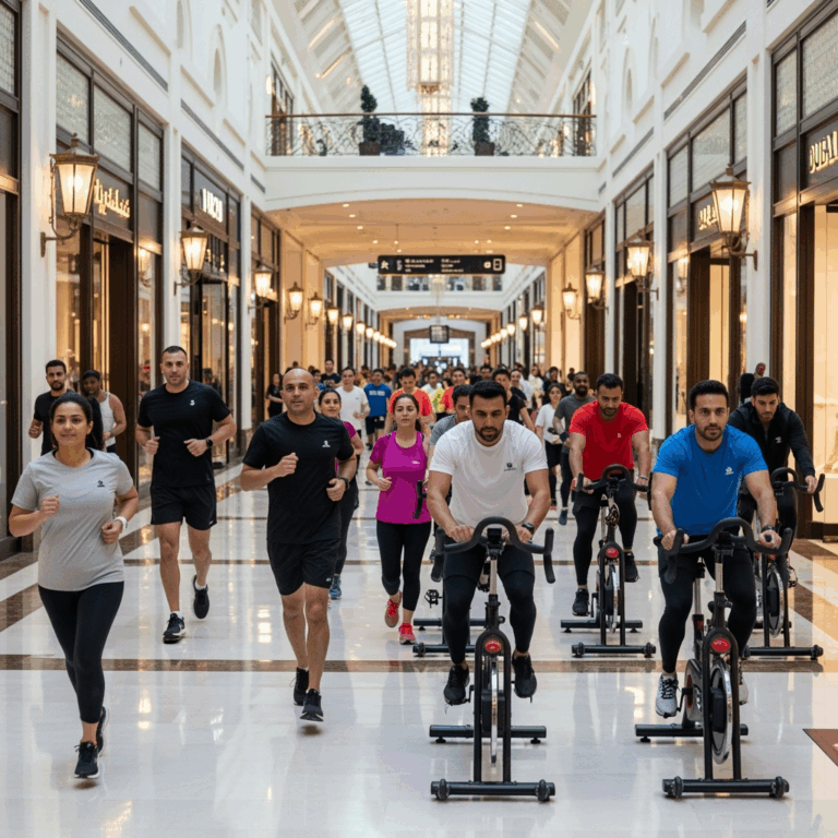 Illustration for: Dubai Mallathon: Indoor Fitness Revolution