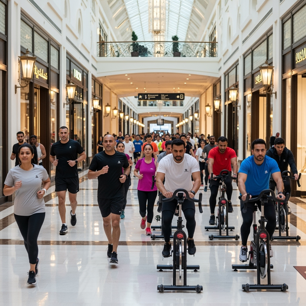 Illustration for: Dubai Mallathon: Indoor Fitness Revolution