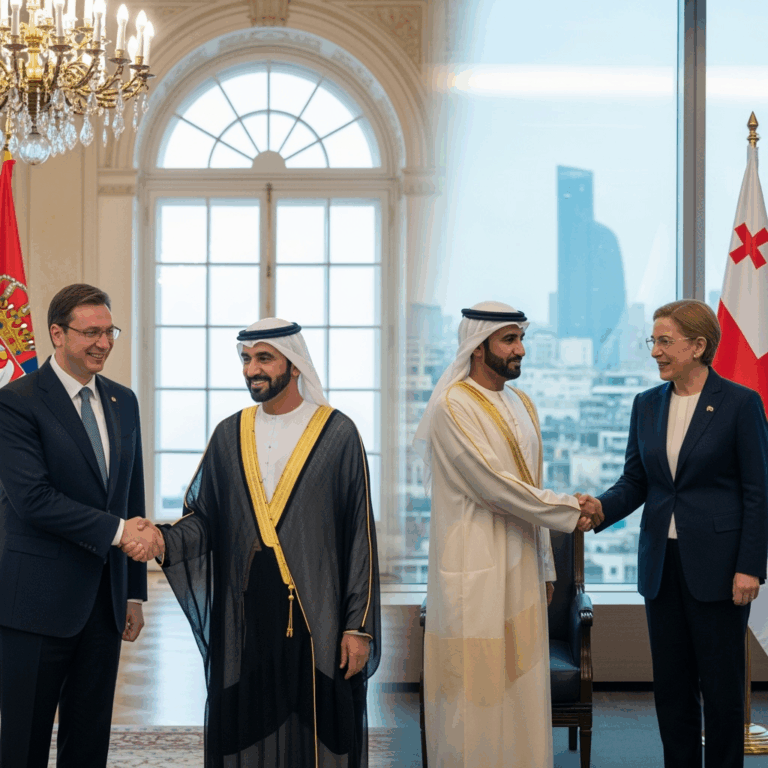 Illustration for: UAE President's Diplomatic Tour in Serbia and Georgia
