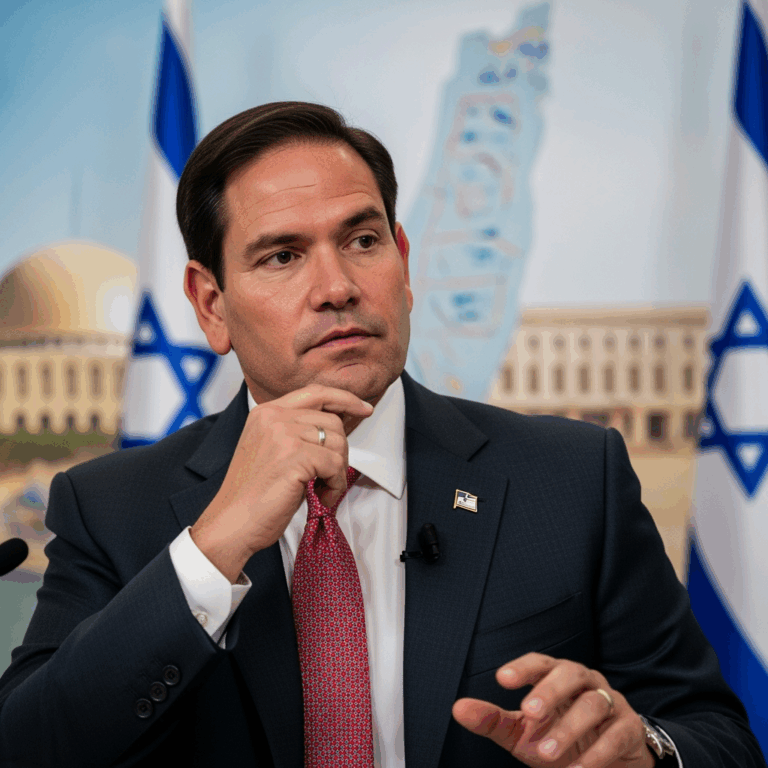 Illustration for: Rubio's Unexpected Visit and Israeli Statements