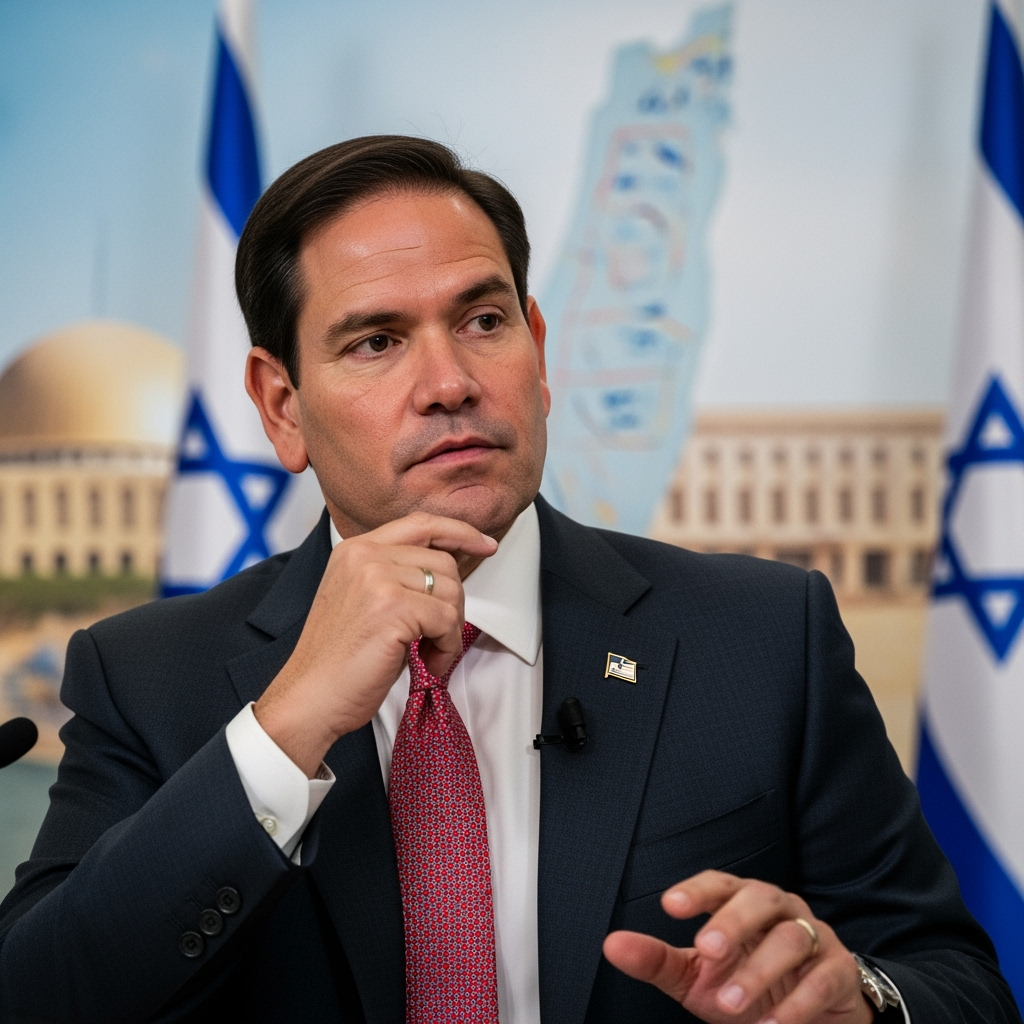 Illustration for: Rubio's Unexpected Visit and Israeli Statements