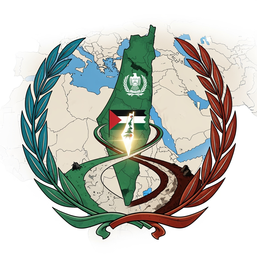 Illustration for: Arab League's Dual Approach to Palestinian State