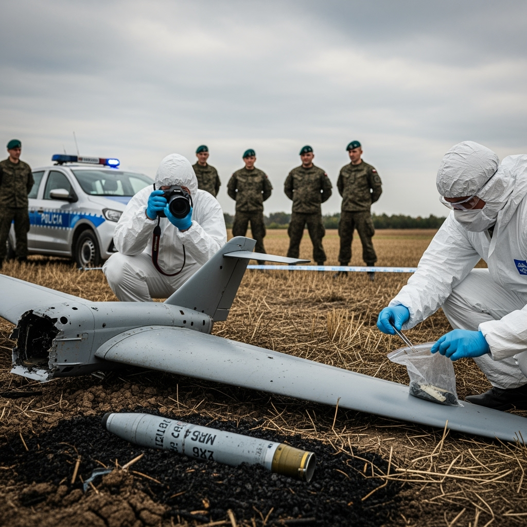 Illustration for: Poland Investigates Drone and Missile Incident