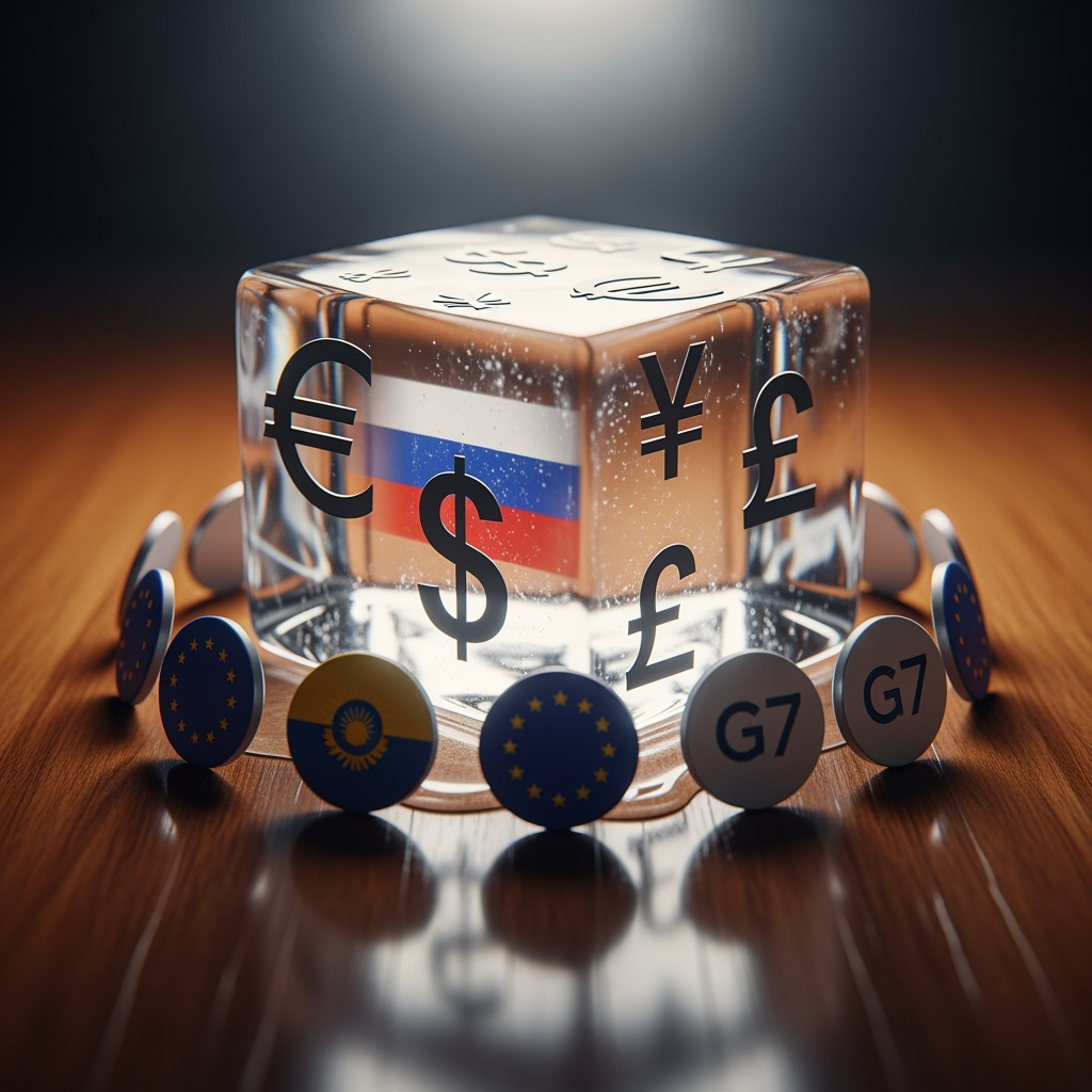 Illustration for: EU and G7 Plan to Use Frozen Russian Assets