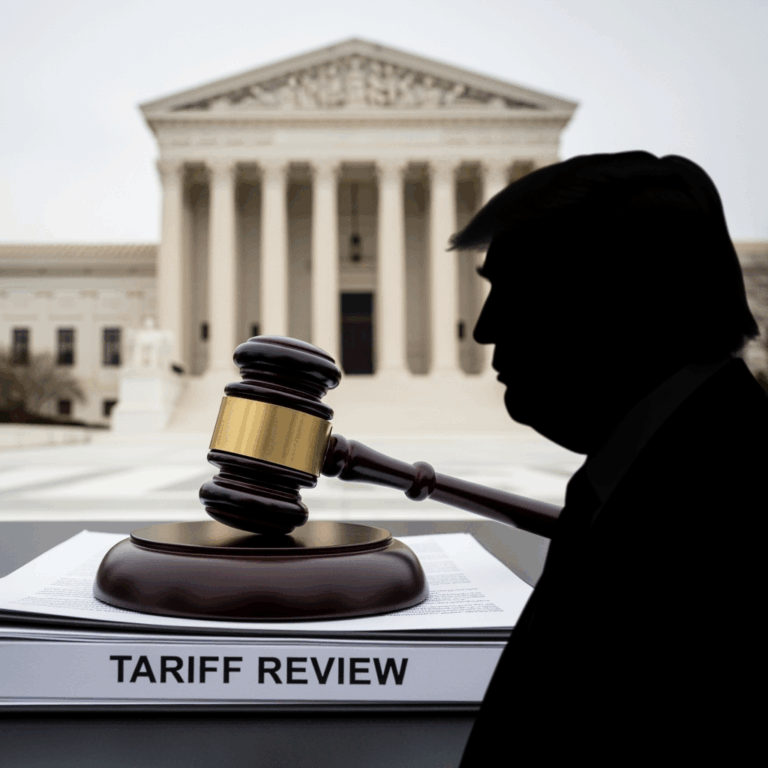 Illustration for: Trump Seeks Supreme Court Review on Tariffs