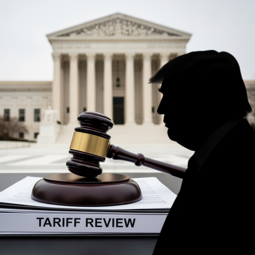 Illustration for: Trump Seeks Supreme Court Review on Tariffs